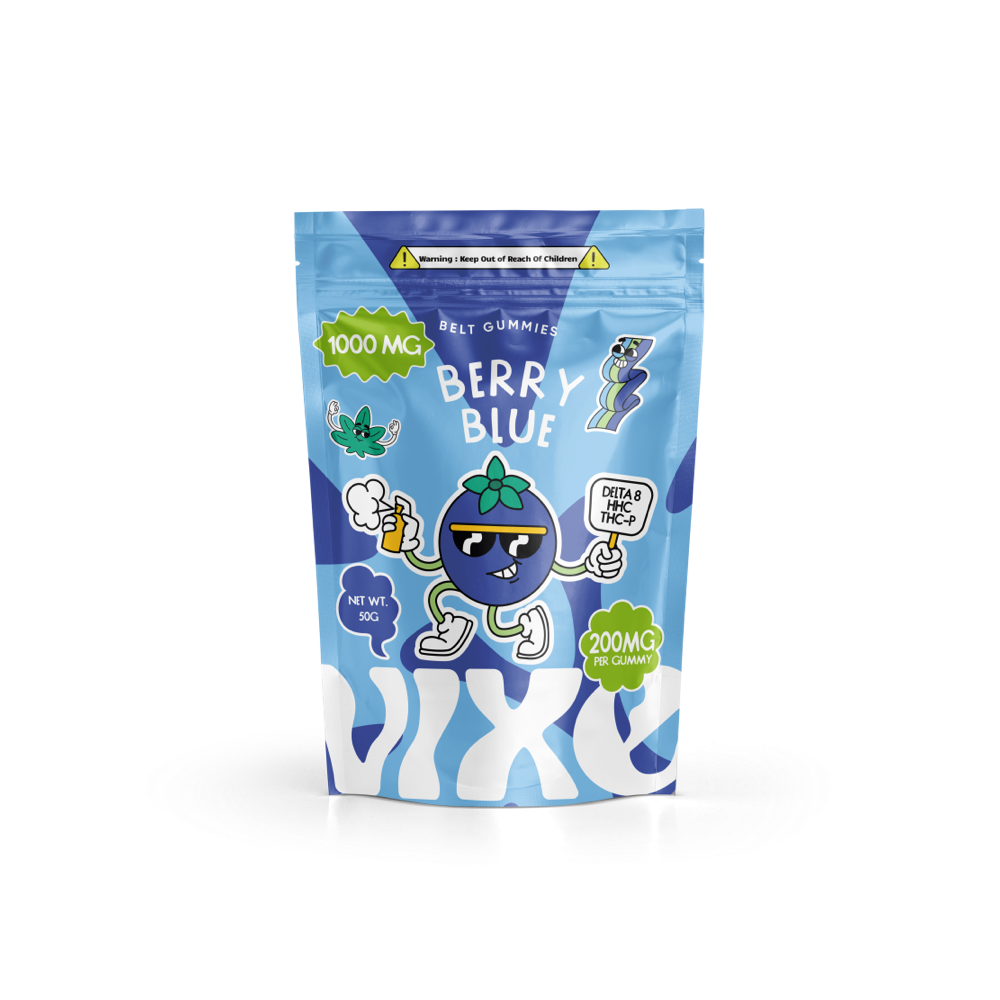 Vixe Gummy Belts - Berry Blue