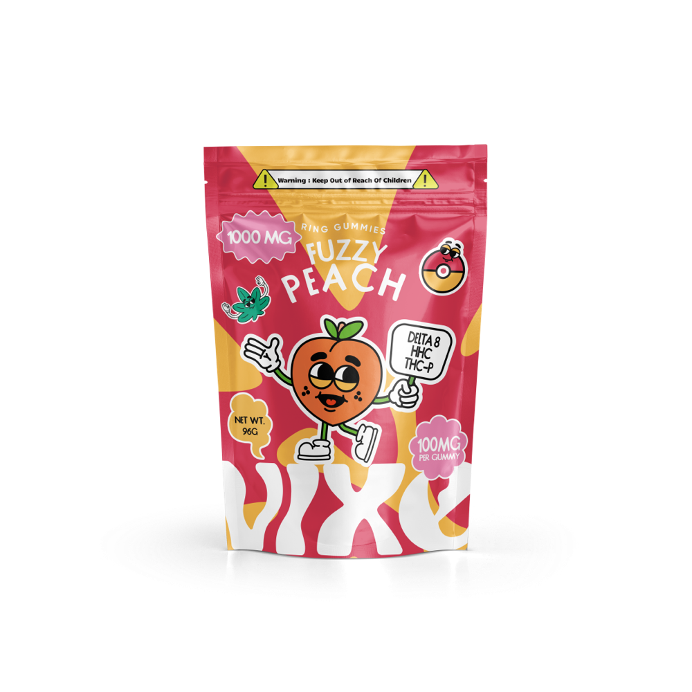 Vixe Gummy Rings - Fuzzy Peach