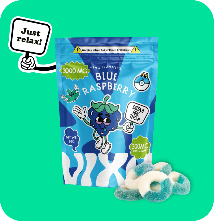 Vixe Gummy Rings - Blue Raspberry