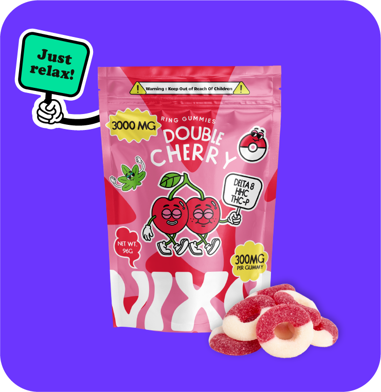 Vixe Gummy Rings - Double Cherry