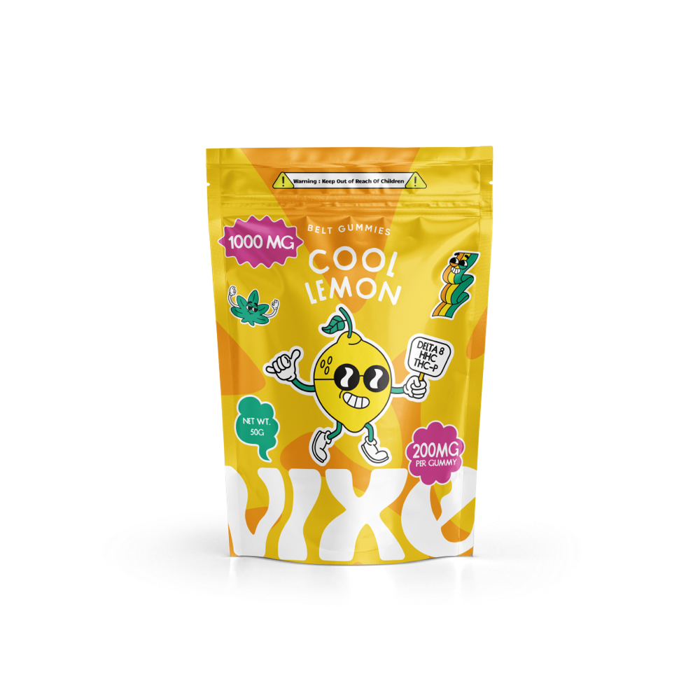 Vixe Gummy Belts - Cool Lemon